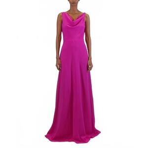 NEW AZEEZA saunder charmeuse gown in magenta